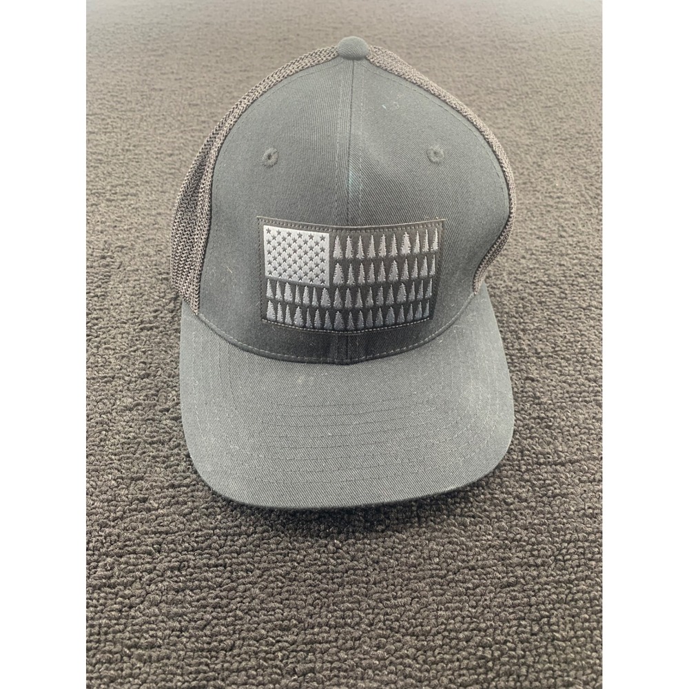 Columbia Trucker Hat Gray Mesh Patch Flag Outdoor Baseball Cap
